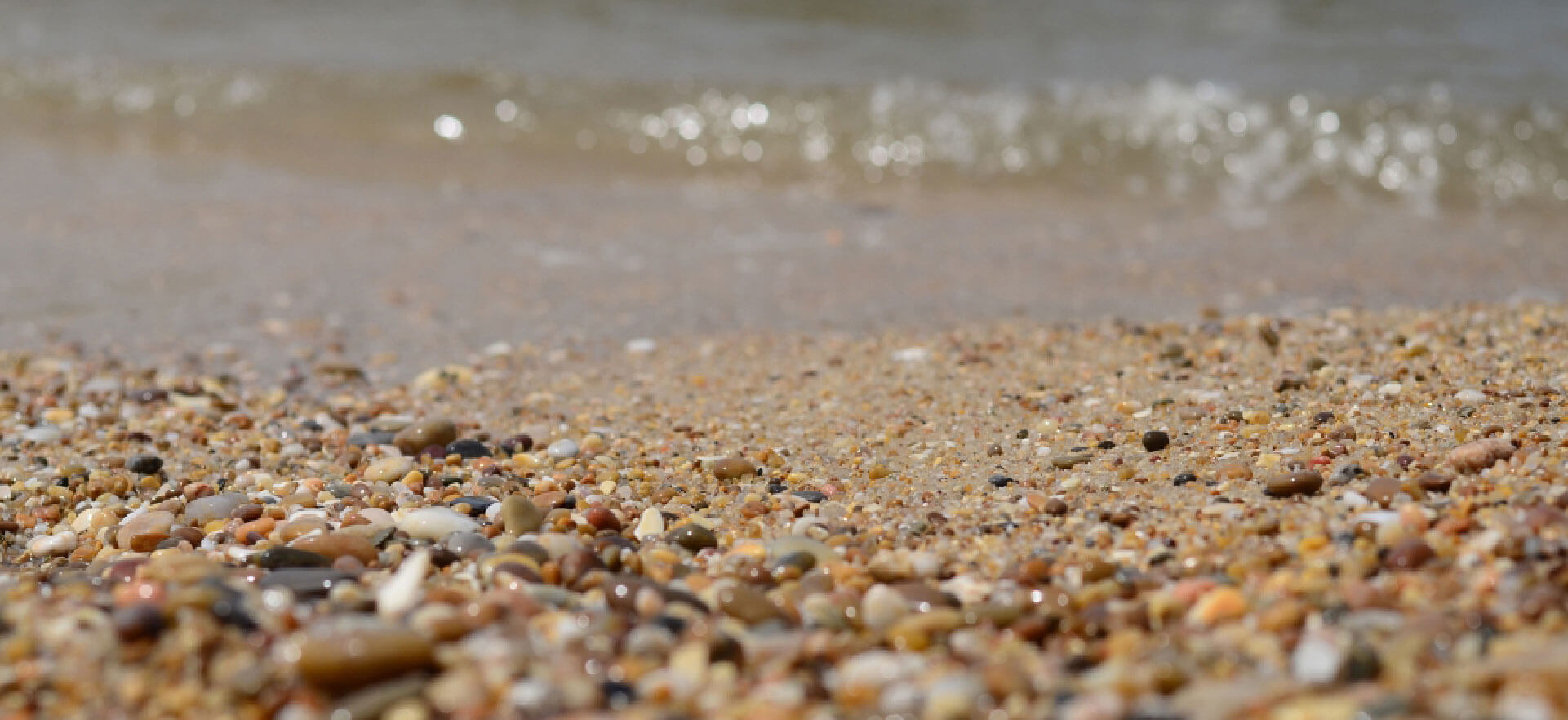 Pebbles on a beach.