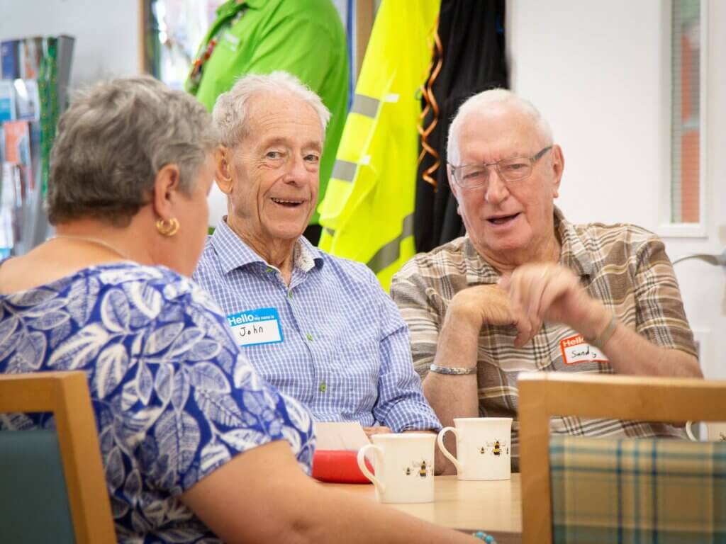 Dementia Hub visitors socialising