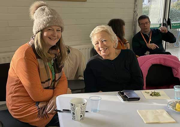 Rosemary Pavoni with Martha Pusey